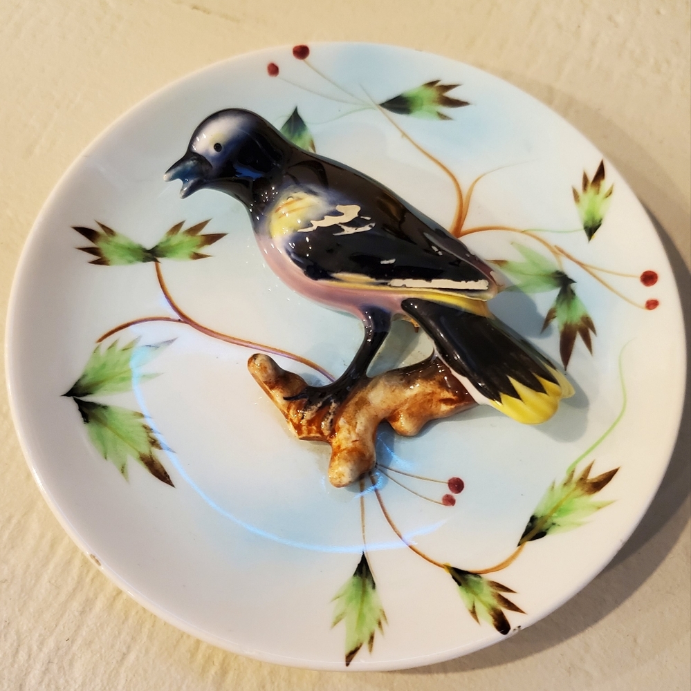 NAPCO Vtg Decorative Wall Plate, Baltimore Oriole, 3 Dimensional, good condition